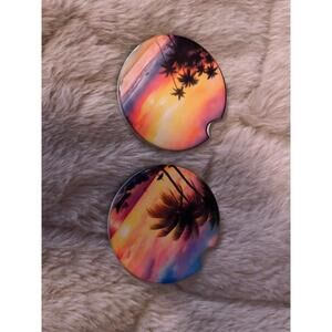 2 pair car coasters new